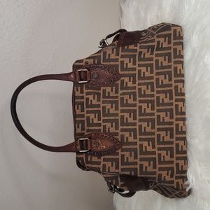 Sold‼️Fendi Bundle Tobacco Zucca Canvas and Leather Shoulder Bag